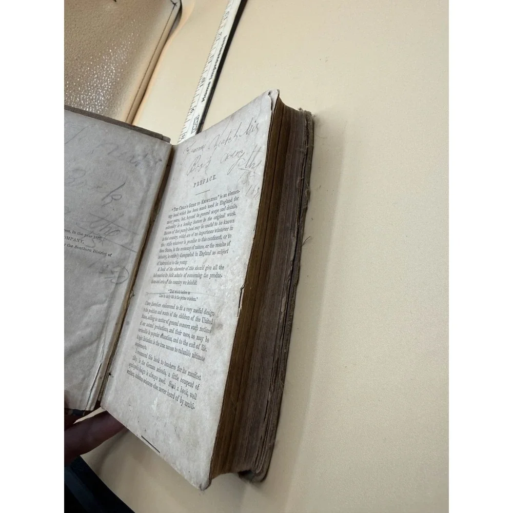 1852 Antique Guide to Knowledge Eliza‎ Robbins D. Appleton Book